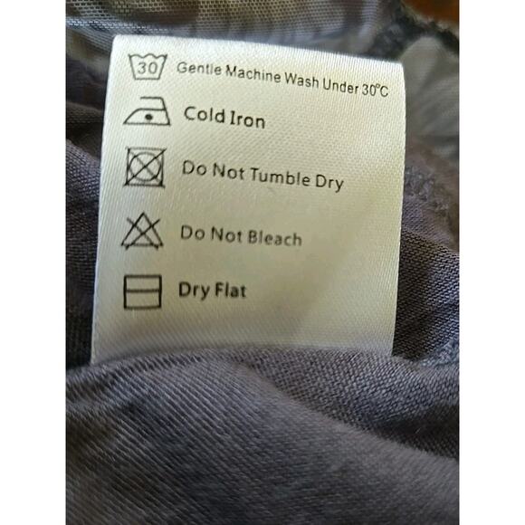 Sese Code Blouse Tunic Top Women 2XL Sheer Sleeve Round Neck Casual Comfort Gray - Picture 10 of 10